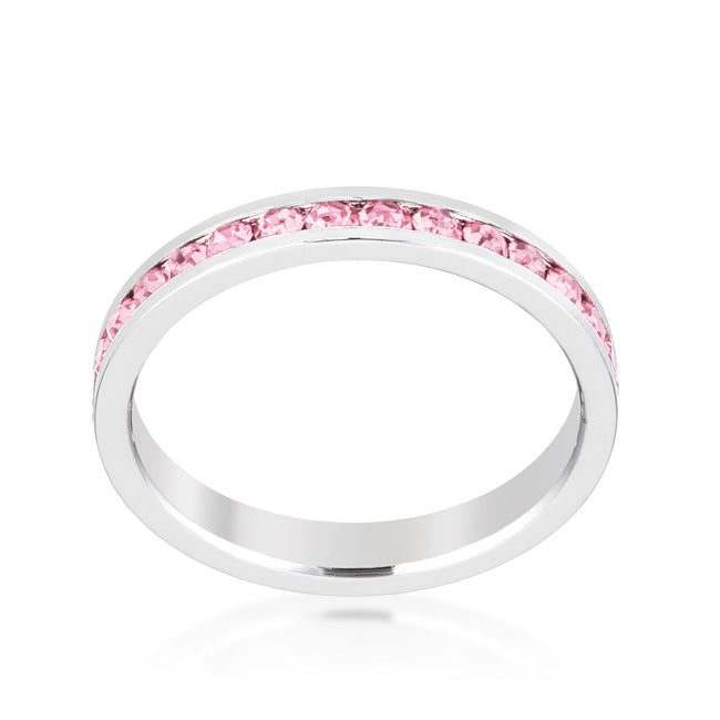 Stylish Stackables Pink Crystal Ring - The Best Accessory