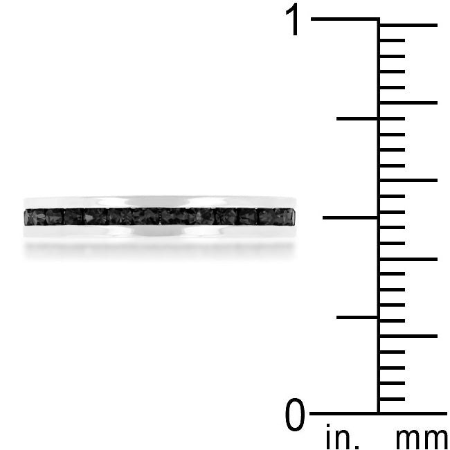 Stylish Stackables with Jet Black Crystal Ring - The Best Accessory