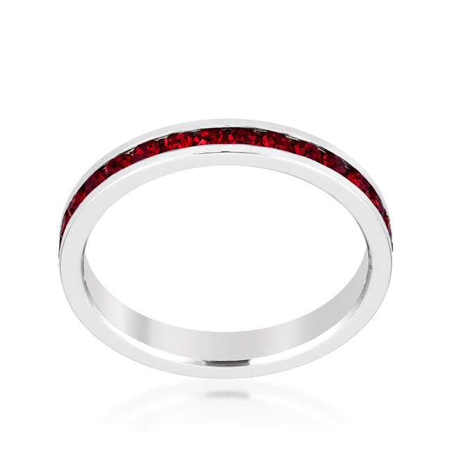 Stylish Stackables with Garnet Crystal Ring - The Best Accessory