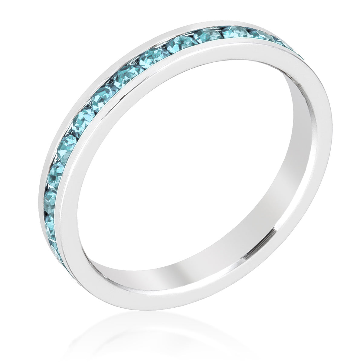 Stylish Stackables Aquamarine Crystal Ring - The Best Accessory
