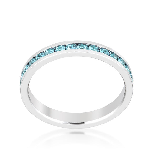 Stylish Stackables Aquamarine Crystal Ring - The Best Accessory