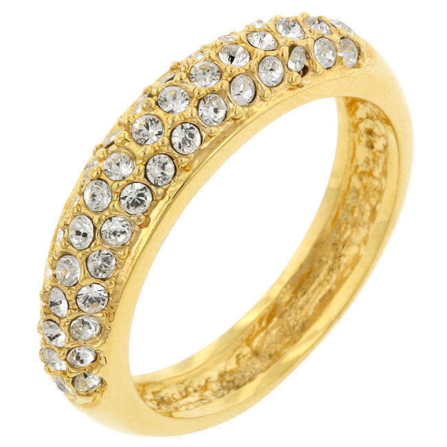 Pave Crystal Goldtone Band - The Best Accessory