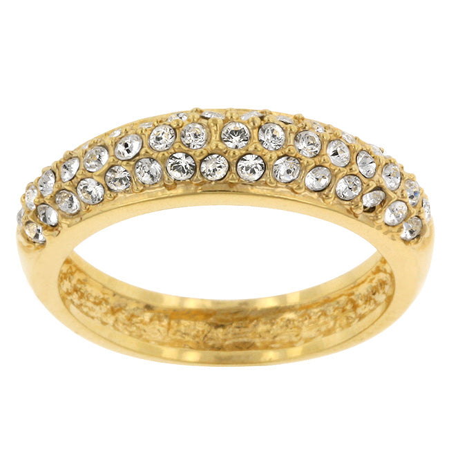 Pave Crystal Goldtone Band - The Best Accessory