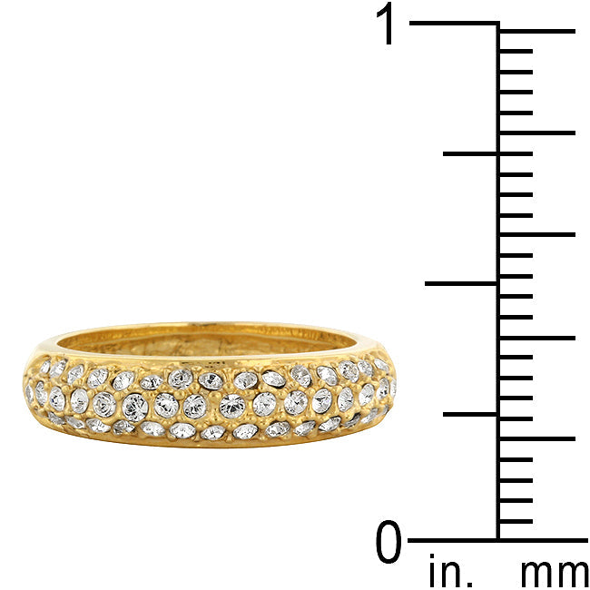 Pave Crystal Goldtone Band - The Best Accessory