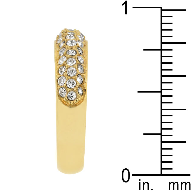 Pave Crystal Goldtone Band - The Best Accessory