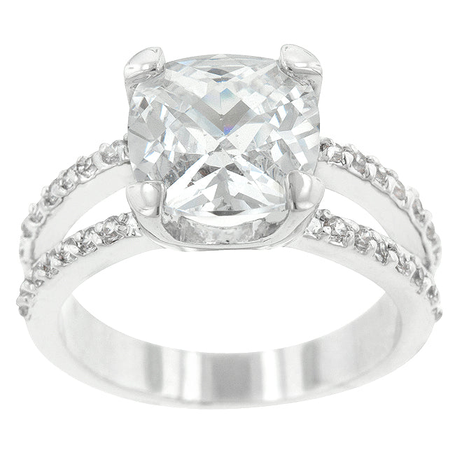 Double Band Cubic Zirconia Engagement Ring - The Best Accessory