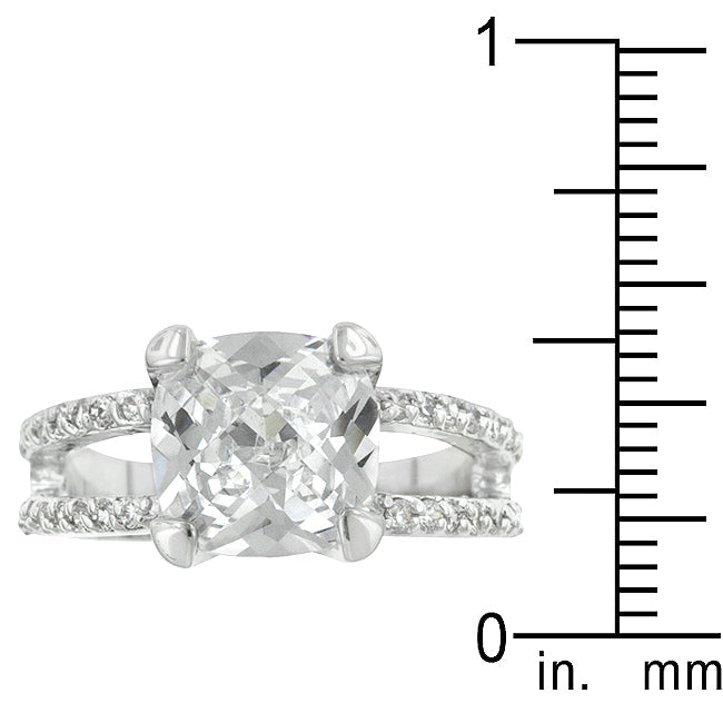 Double Band Cubic Zirconia Engagement Ring - The Best Accessory