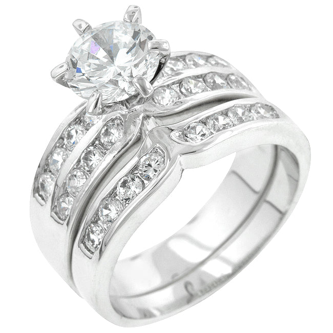 Formal Rhodium Plated Engagement Set - The Best Accessory