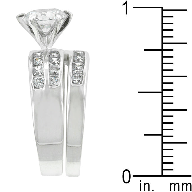 Formal Rhodium Plated Engagement Set - The Best Accessory