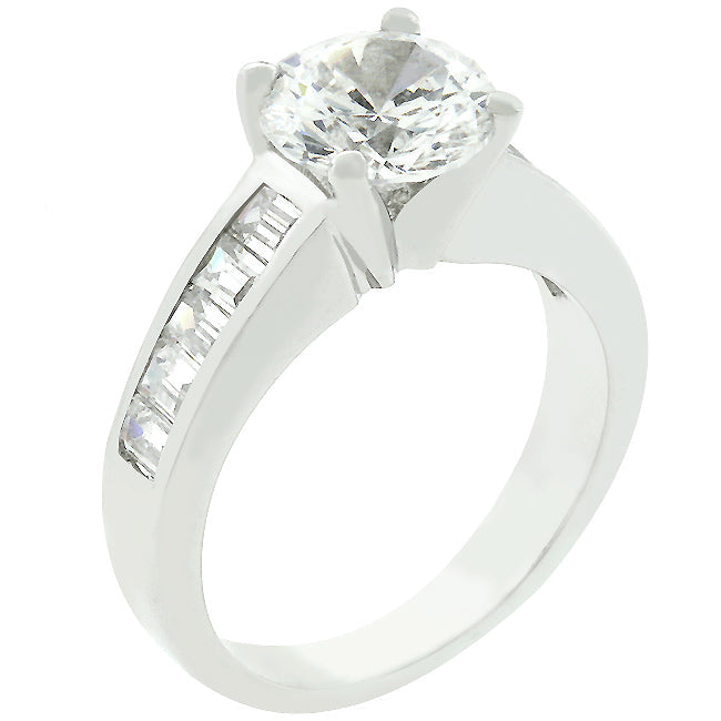 Classic Rhodium Plated Engagement Ring - The Best Accessory