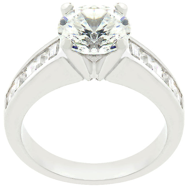 Classic Rhodium Plated Engagement Ring - The Best Accessory