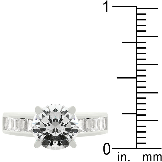 Classic Rhodium Plated Engagement Ring - The Best Accessory