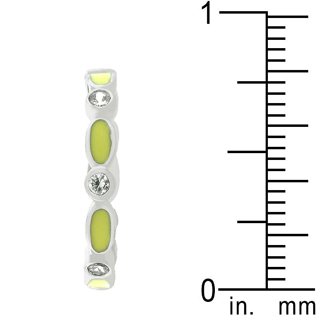 Yellow Link Enamel Stacker Ring - The Best Accessory