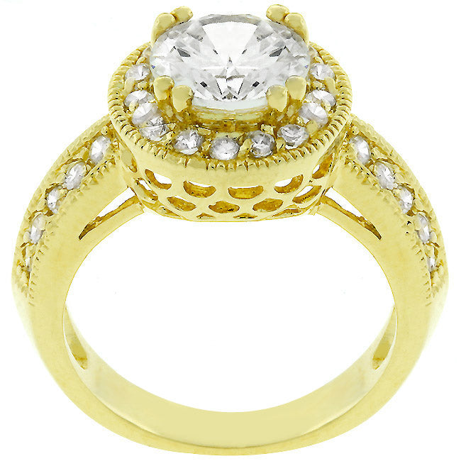 Pave Halo Vintage Crown Ring - The Best Accessory