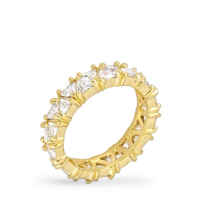 Golden Trillion Eternity Ring - The Best Accessory