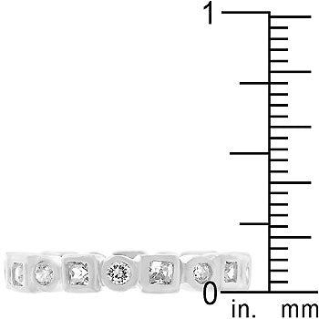 Rhodium Plated Eternity Stackable Band - The Best Accessory
