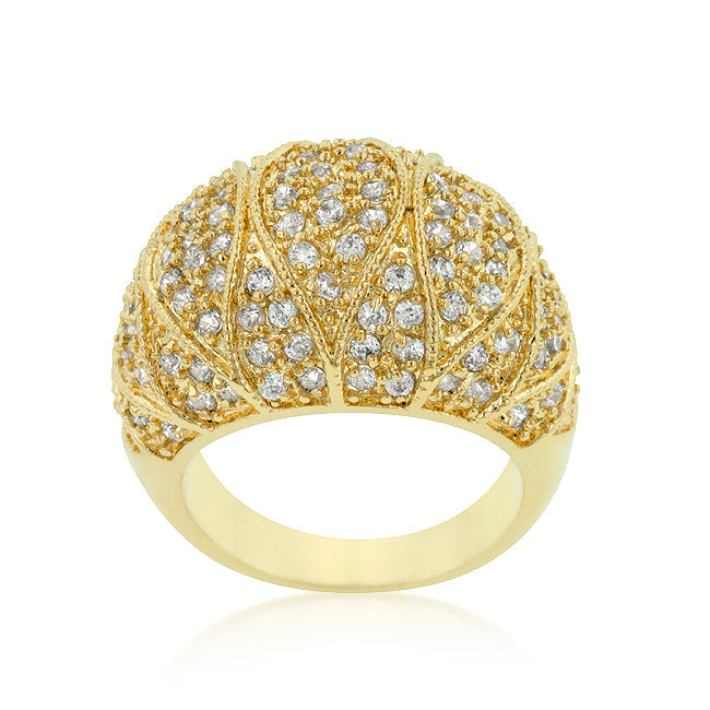 Goldeneye Clear Cubic Zirconia Cocktail Ring - The Best Accessory