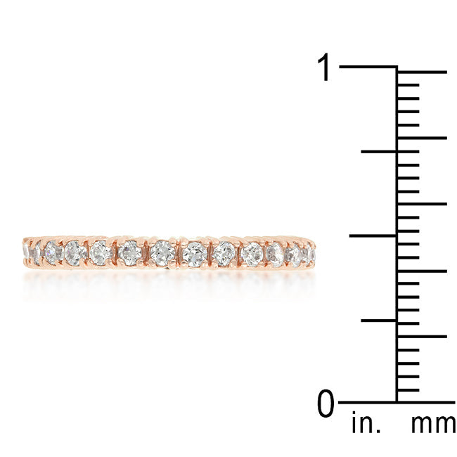 Rose Gold Finish Cubic Zirconia Eternity Band - The Best Accessory