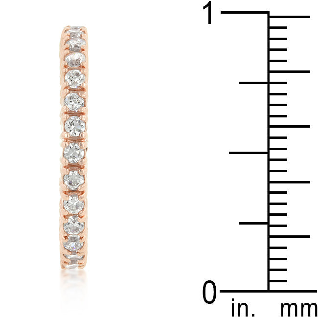 Rose Gold Finish Cubic Zirconia Eternity Band - The Best Accessory