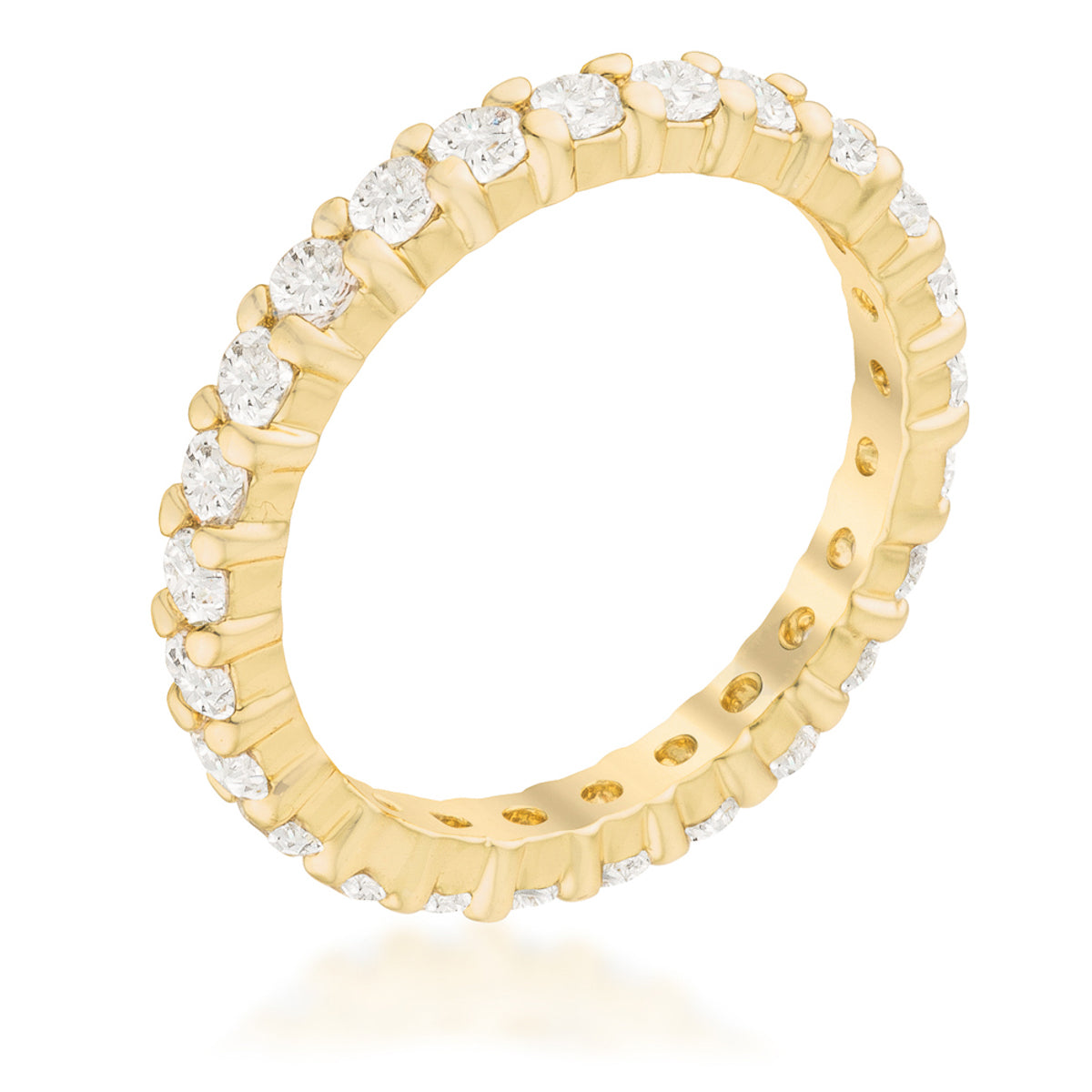 Goldtone Cubic Zirconia Eternity Band - The Best Accessory