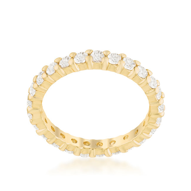 Goldtone Cubic Zirconia Eternity Band - The Best Accessory