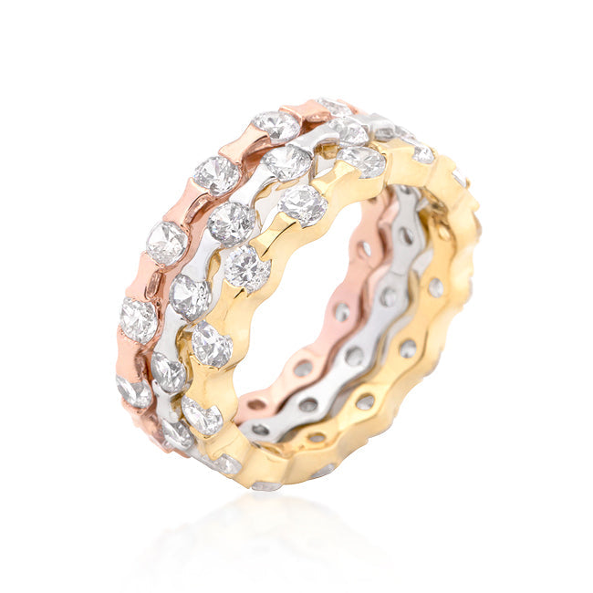 Tri-tone Stackable Rings - The Best Accessory