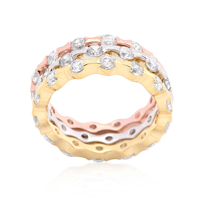 Tri-tone Stackable Rings - The Best Accessory