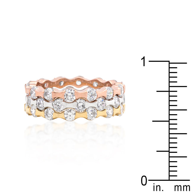 Tri-tone Stackable Rings - The Best Accessory