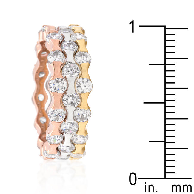 Tri-tone Stackable Rings - The Best Accessory
