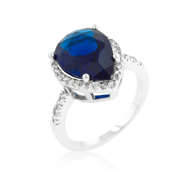 Sapphire Cubic Zirconia Drop Ring - The Best Accessory
