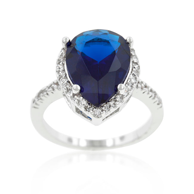Sapphire Cubic Zirconia Drop Ring - The Best Accessory