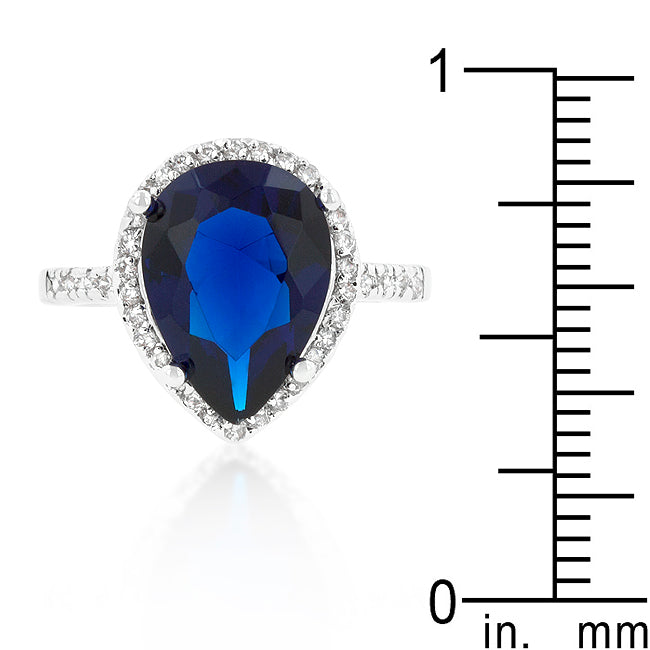 Sapphire Cubic Zirconia Drop Ring - The Best Accessory