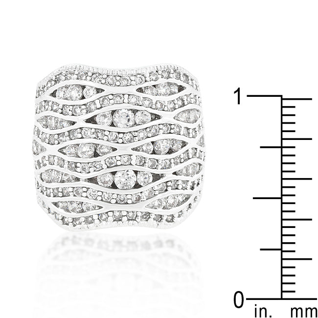 Cubic Zirconia Pave Abstract Ring - The Best Accessory