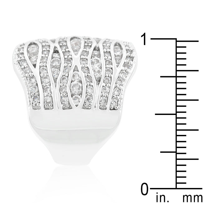 Cubic Zirconia Pave Abstract Ring - The Best Accessory
