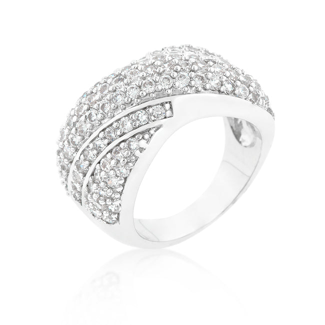 Pave Overlap Diagonal Ring - The Best Accessory