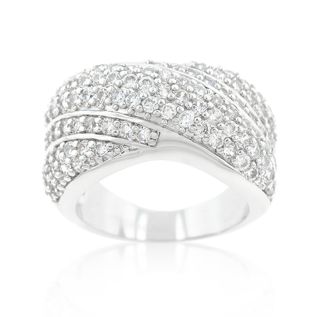 Pave Overlap Diagonal Ring - The Best Accessory