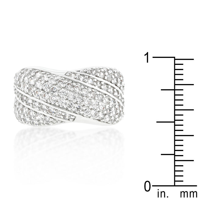 Pave Overlap Diagonal Ring - The Best Accessory