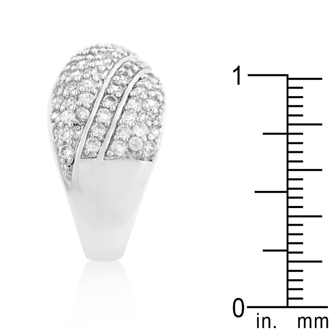 Pave Overlap Diagonal Ring - The Best Accessory
