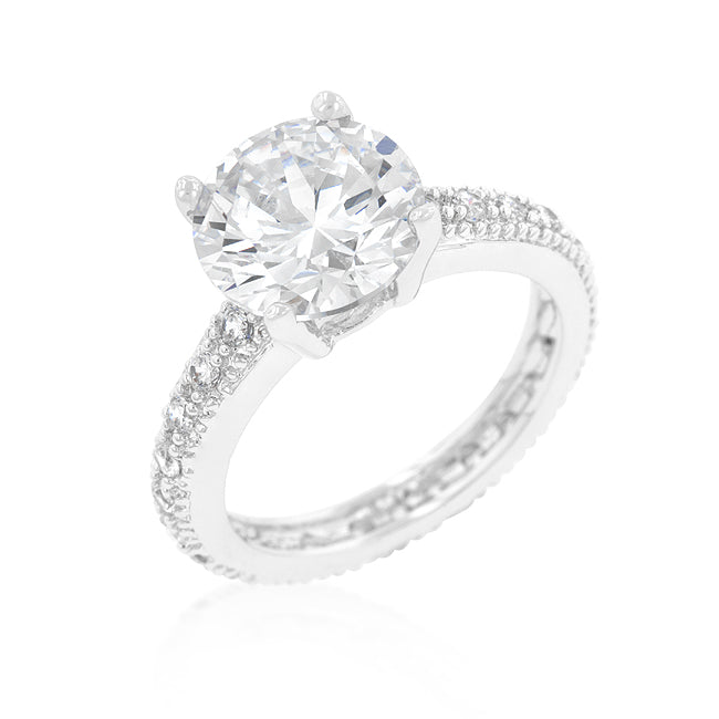 Micro-pave Cubic Zirconia Engagement Ring - The Best Accessory