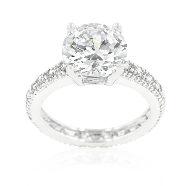 Micro-pave Cubic Zirconia Engagement Ring - The Best Accessory