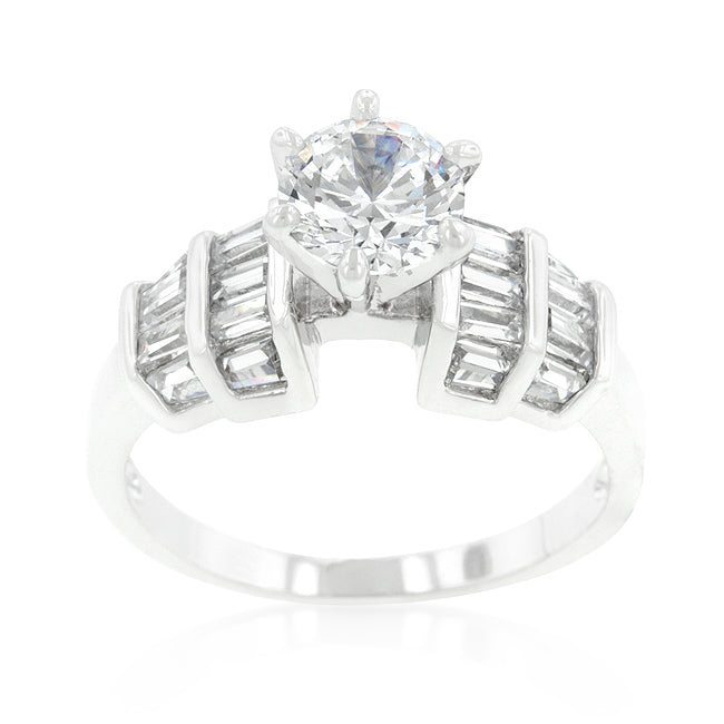 Tapered Baguette Cubic Zirconia Engagement Ring - The Best Accessory