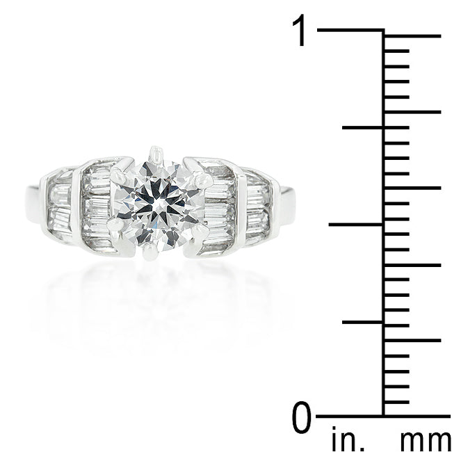 Tapered Baguette Cubic Zirconia Engagement Ring - The Best Accessory