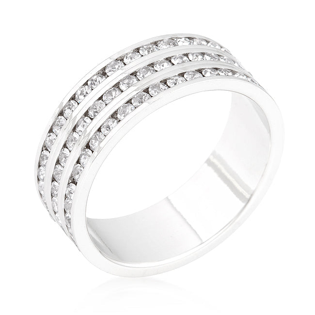 Triple Row Crystal Eternity Band - The Best Accessory