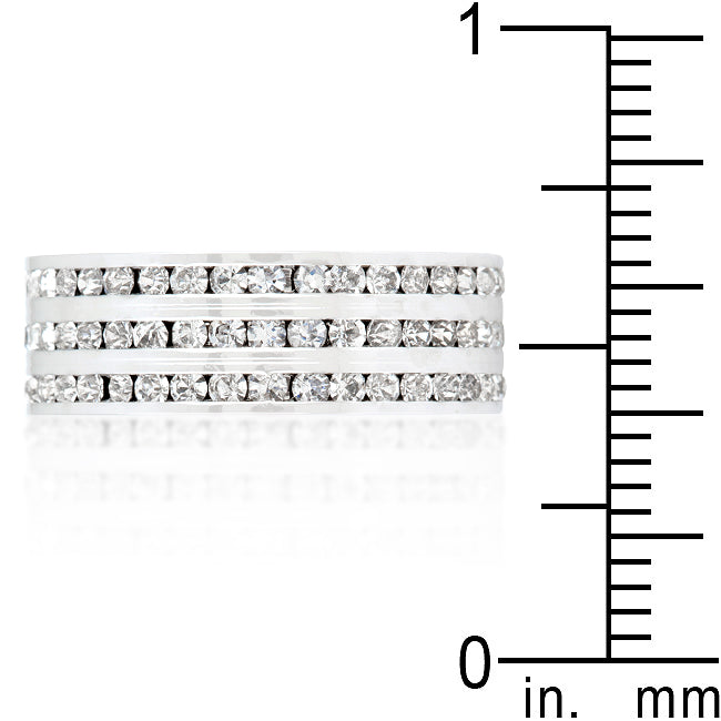 Triple Row Crystal Eternity Band - The Best Accessory