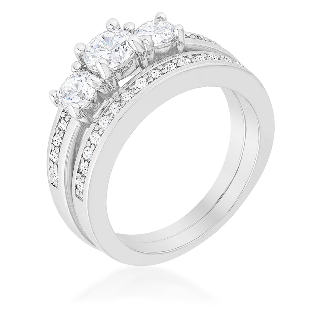 Three Stone Wedding Ring Set - The Best Accessory