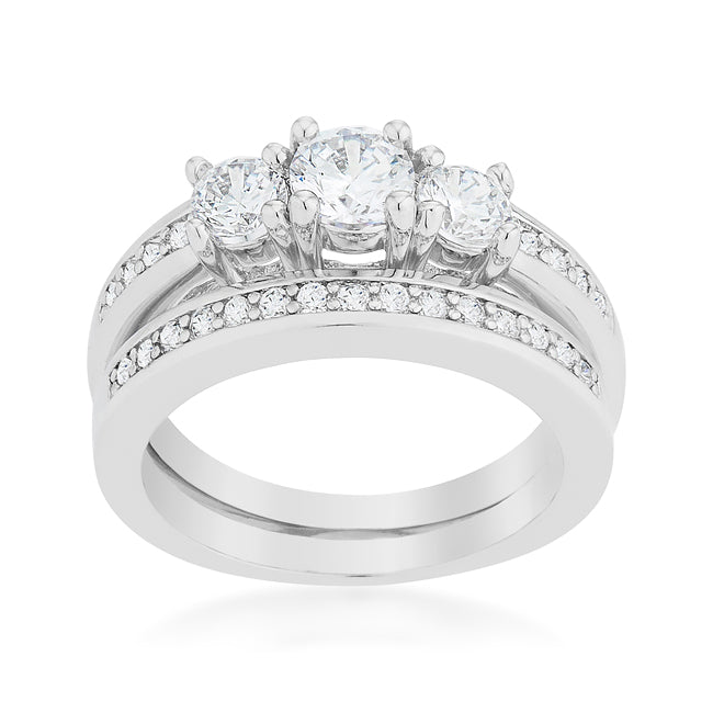 Three Stone Wedding Ring Set - The Best Accessory