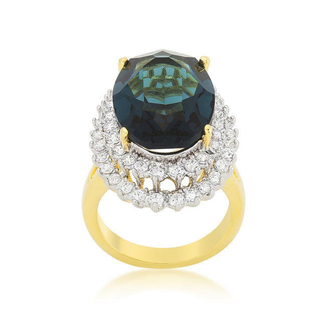 Two-tone Double Halo Cocktail Ring - The Best Accessory