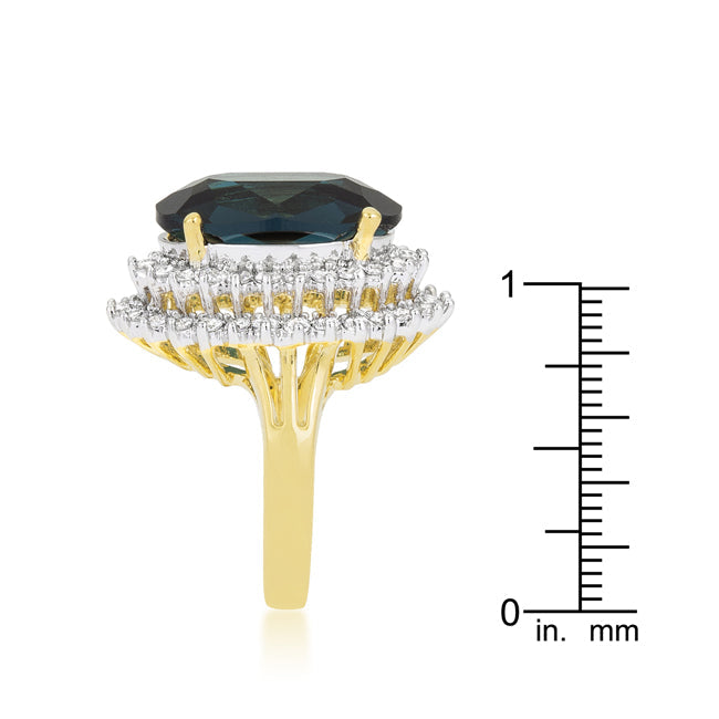 Two-tone Double Halo Cocktail Ring - The Best Accessory