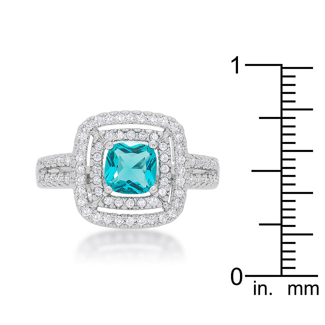 Micro-Pave Aqua Vintage Ring - The Best Accessory