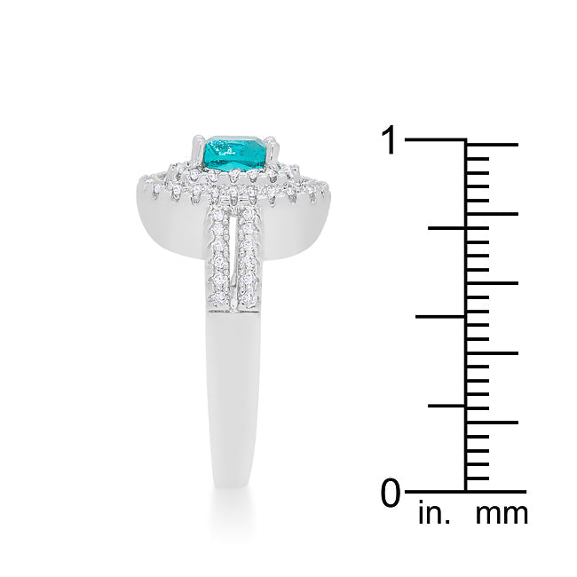Micro-Pave Aqua Vintage Ring - The Best Accessory